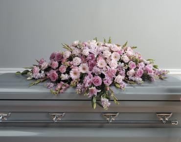 Lovely Lavender And Pink Casket Spray