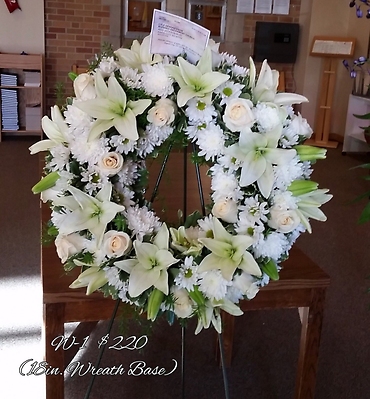 TREASURED TRIBUTE WREATH FOR SYMPATHYT