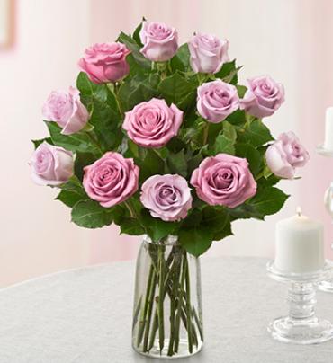 A Lavender Dozen Roses