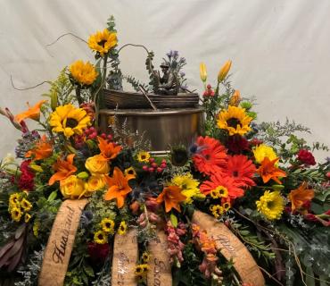 FISHERMAN WILDFLOWER URN AND CASKET REMEMBERANCE